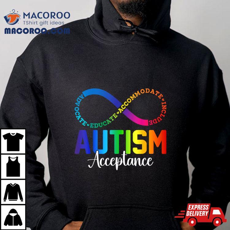 Autism Awareness Acceptance Shirt Infinity Symbol Men Women Shirt Autism Awareness Acceptance Shirt Infinity Symbol Men Women Shirt