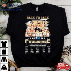 Back To Back Big Ten Conference Men S Basketball Champions Purdue Boilermakers Signatures Tshirt