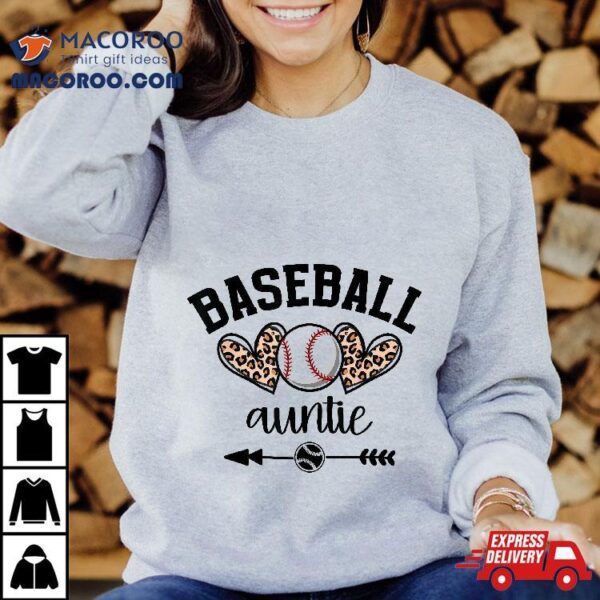 Baseball Auntie Wo Game Day Senior Night Shirt