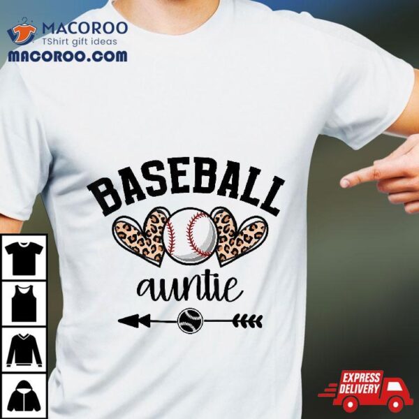 Baseball Auntie Wo Game Day Senior Night Shirt