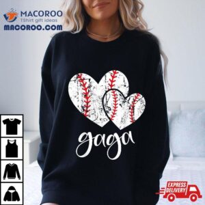 Baseball Gaga Heart Ball Funny Proud Grandma Mother’s Day Shirt