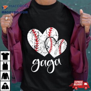 Baseball Gaga Heart Ball Funny Proud Grandma Mother’s Day Shirt