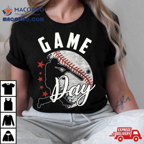 Baseball Game Day Shirt Funny Sport Gift For And