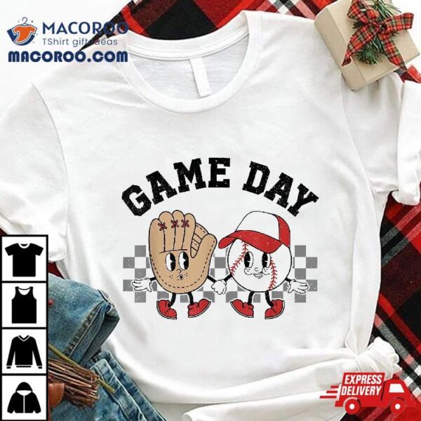 Baseball Game Day Groovy Vintage Shirts Funny Kid Shirt