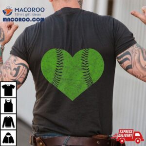 Baseball Heart Shirt Softball Mom Matching Team Gift Green