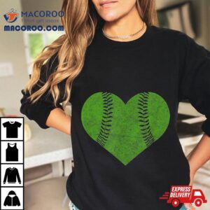 Baseball Heart Shirt Softball Mom Matching Team Gift Green