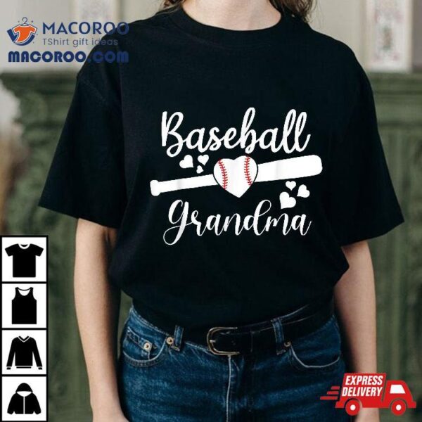 Baseball Lover Cute Grandma Shirt