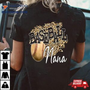 Baseball Nana Leopard Mother S Day For Boys Girls Tshirt