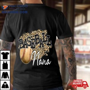 Baseball Nana Leopard Mother S Day For Boys Girls Tshirt