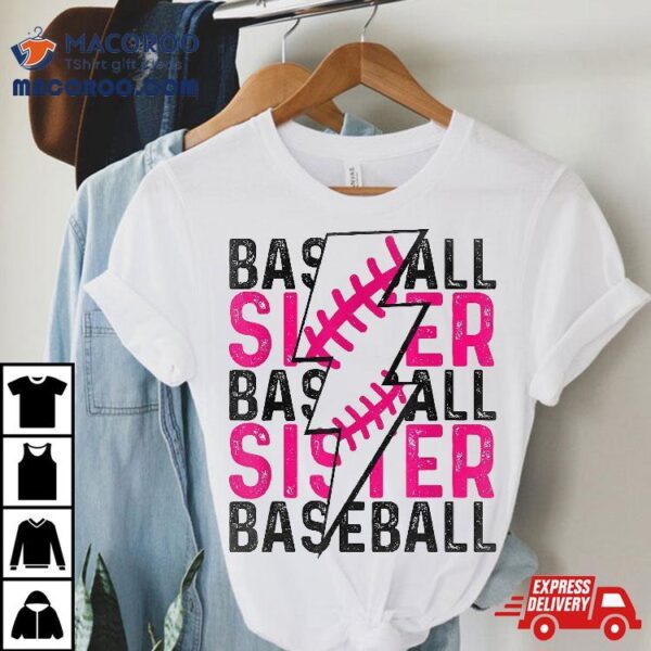 Baseball Sister Funny Gifts For Girls Shirt