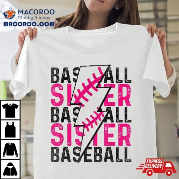 Baseball Sister Funny Gifts For Girls Shirt