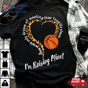 Basketball Mom Mothers Day Raising Favorite Player Leopard Tshirt