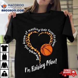 Basketball Mom Mothers Day Raising Favorite Player Leopard Tshirt