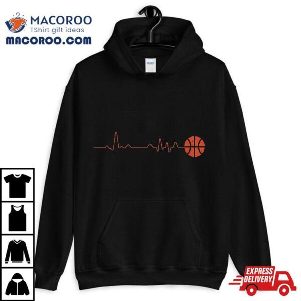 Basketball Player Gift Cool Heartbeat Shirt