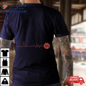 Basketball Player Gift Cool Heartbea Tshirt