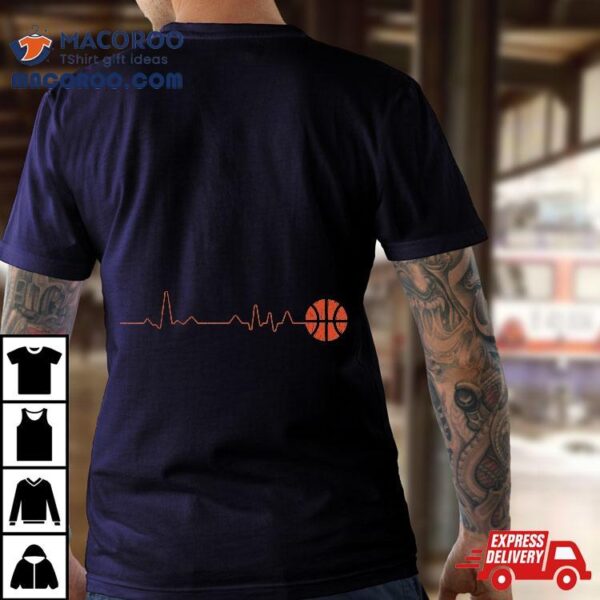 Basketball Player Gift Cool Heartbeat Shirt