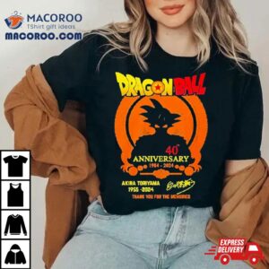 Best Rip Akira Toriyama Dragon Ball Thank You For The Memories Signatures Tshirt