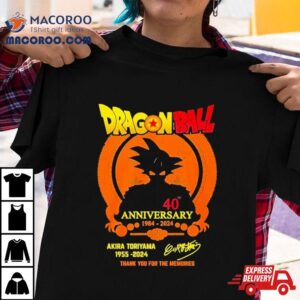 Best Rip Akira Toriyama Dragon Ball Thank You For The Memories Signatures Tshirt