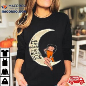 Betty Boop I Love My Tennessee Volunteers To The Moon And Back Tshirt