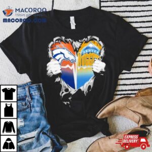 Blood Inside Heart Denver Broncos And Denver Nuggets Shirts