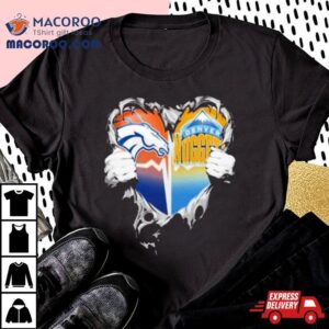 Blood Inside Heart Denver Broncos And Denver Nuggets S Tshirt