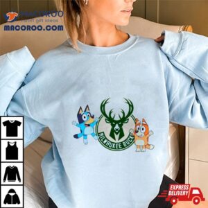 Bluey And Bingo Milwaukee Bucks Basketball Nba Shirt