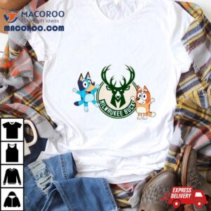 Bluey And Bingo Milwaukee Bucks Basketball Nba Tshirt