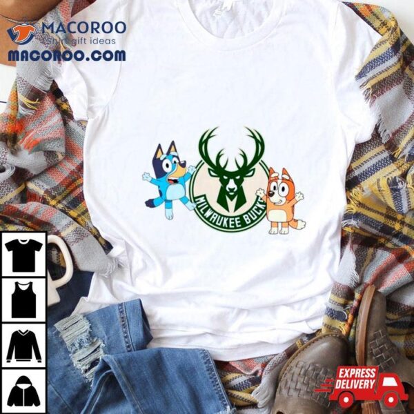 Bluey And Bingo Milwaukee Bucks Basketball Nba Shirt