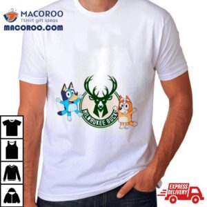 Bluey And Bingo Milwaukee Bucks Basketball Nba Tshirt