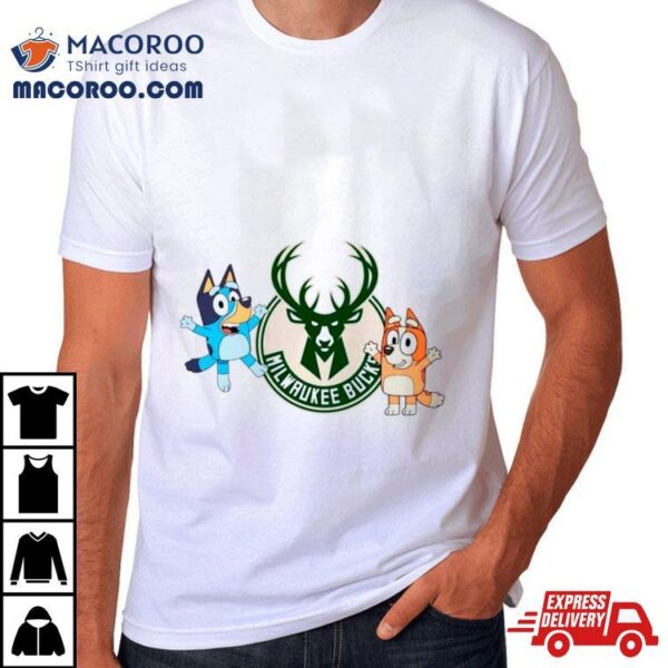 Bluey And Bingo Milwaukee Bucks Basketball Nba Shirt