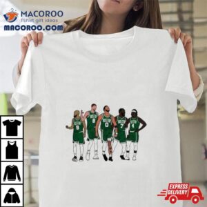 Boston Celtics Basketball Legends Cartoon Tshirt