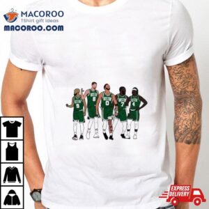 Boston Celtics Basketball Legends Cartoon Tshirt