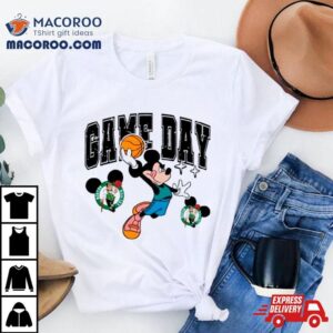 Boston Celtics Mickey Basketball Game Day Retro Shirt