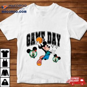 Boston Celtics Mickey Basketball Game Day Retro Tshirt