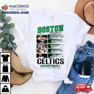 Boston Celtics Starting 5 Basketball Signatures Shirt