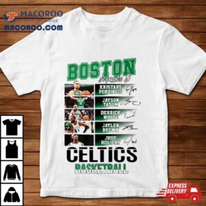 Boston Celtics Starting 5 Basketball Signatures Shirt