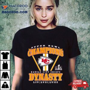 Branded Red Kansas City Chiefs Three Time Super Bowl Champions Dynasty Tshirt