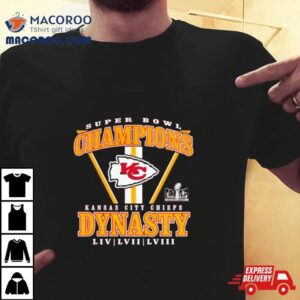 Branded Red Kansas City Chiefs Three Time Super Bowl Champions Dynasty Tshirt