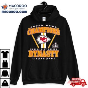 Branded Red Kansas City Chiefs Three Time Super Bowl Champions Dynasty Tshirt