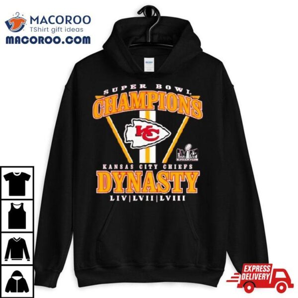 Branded Red Kansas City Chiefs Three Time Super Bowl Champions Dynasty Shirt