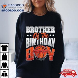 Brother Basketball Birthday Boy Family Baller B-day Party Shirt