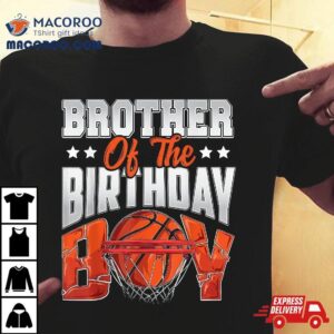 Brother Basketball Birthday Boy Family Baller B Day Party Tshirt