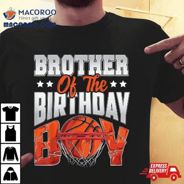 Brother Basketball Birthday Boy Family Baller B-day Party Shirt