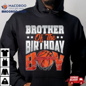 Brother Basketball Birthday Boy Family Baller B Day Party Tshirt