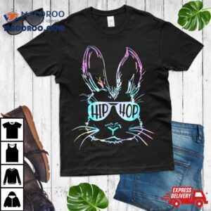 Bunny Face With Sunglasses For Boys Men Kids Easter Day Tshirt