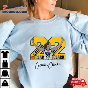 Caitlin Clark Signature 22 Iowa Hawkeyes Player Name Signature Shirt