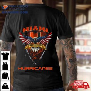 Canes Watch Miami Hurricanes Football Us Eagle Tshirt