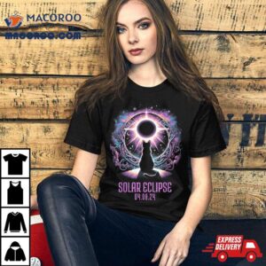 Cat Watching Total Solar Eclipse Apr 8 2024 Astronomy Lover Shirt