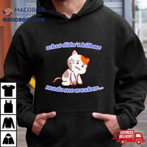 Cat What Didn T Kill Me Made Me Weaker Tshirt