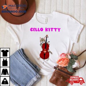 Cello Kitty Cat Drawing Shirt